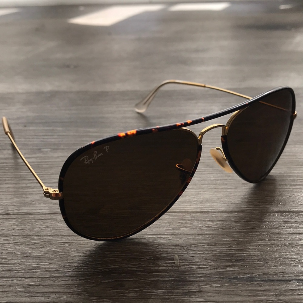 Ray-bans Brown Polarized Aviators!